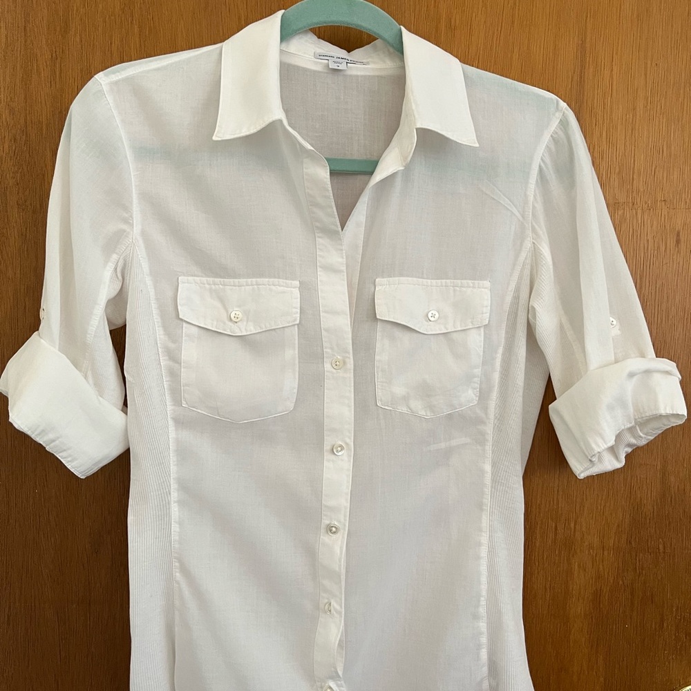 James Persve White Cotton Blouse